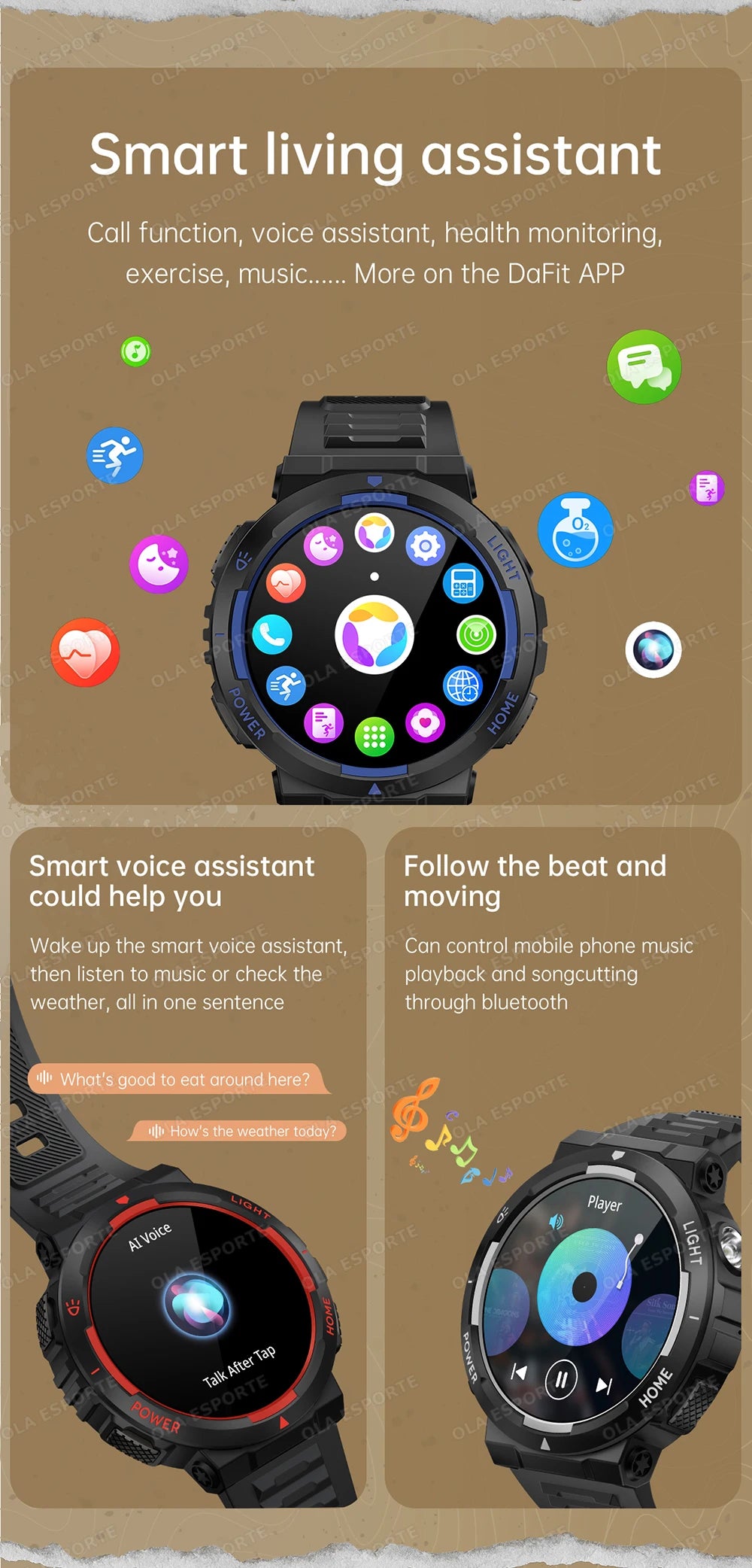 Swimming Smartwatch | 30M Waterproof, Flashlight & Fitness Tracker