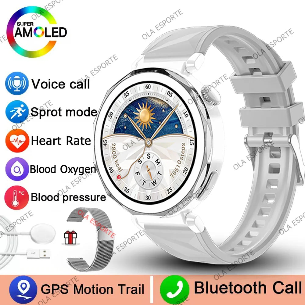2025 New IP68 Waterproof Smart Watch AMOLED Screen Bluetooth Call All-day Heart Rate Monitoring Health Smartwatch For Men Women.