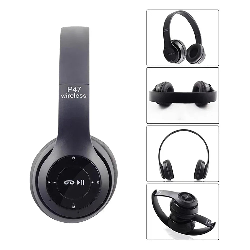 P47 Foldable Bluetooth Headphones | Wireless Stereo for iPhone & Xiaomi