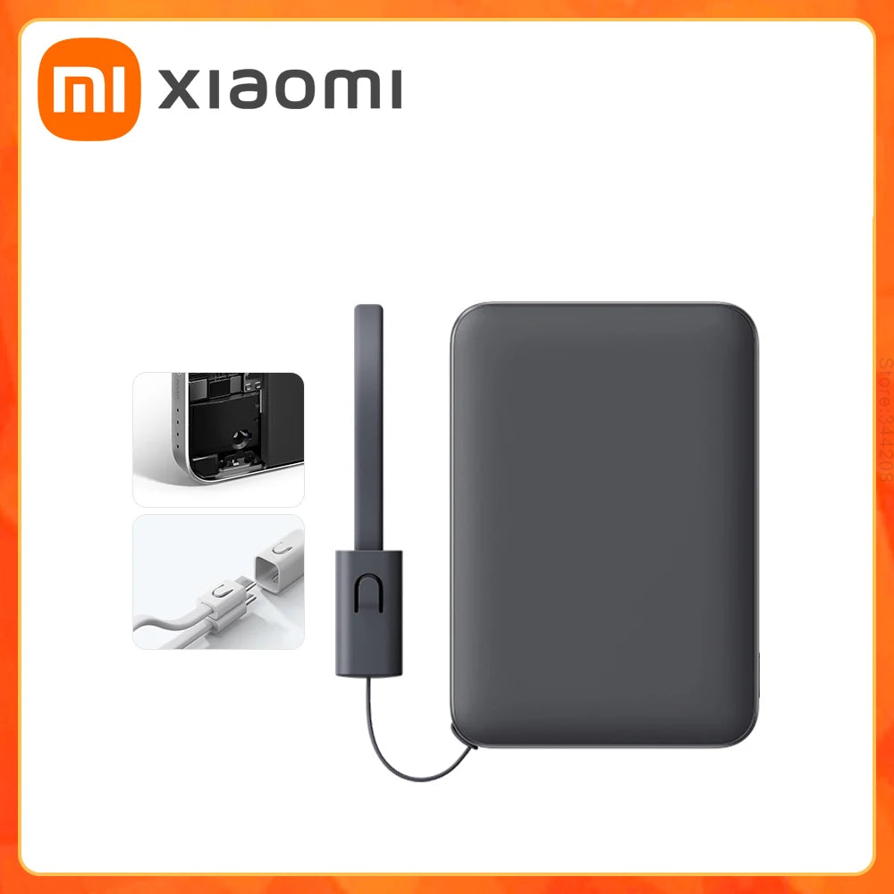 Xiaomi Slim 5000mAh Power Bank – Quick Charge with Temp Control