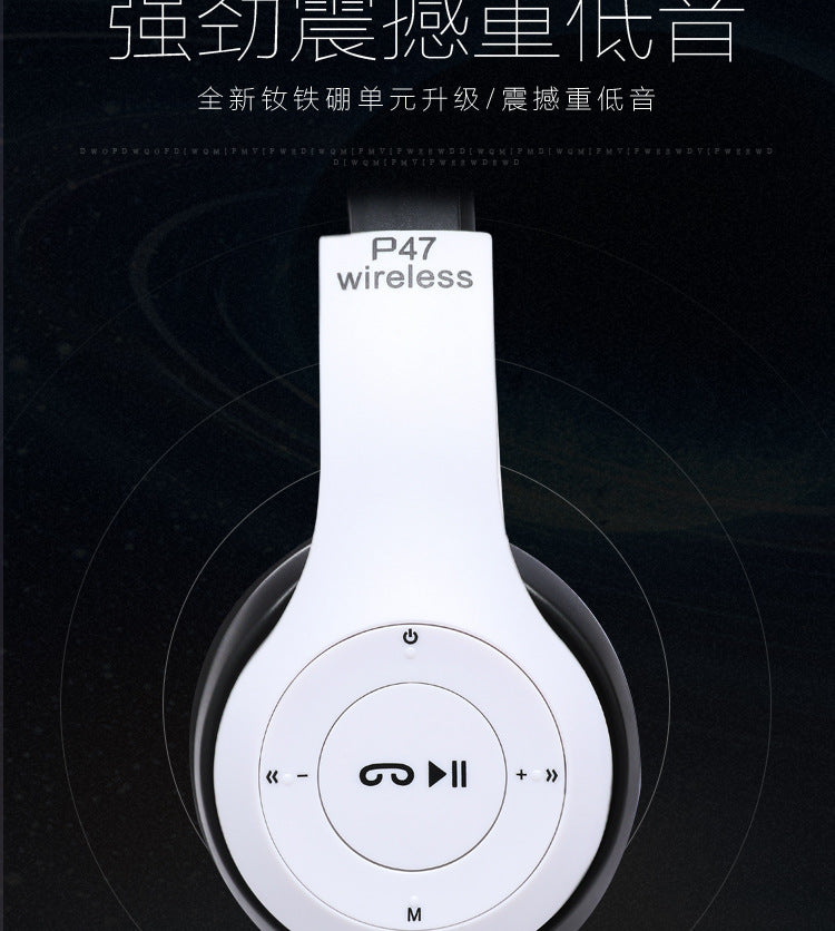 P47 Foldable Bluetooth Headset | Wireless Stereo for iPhone & Android