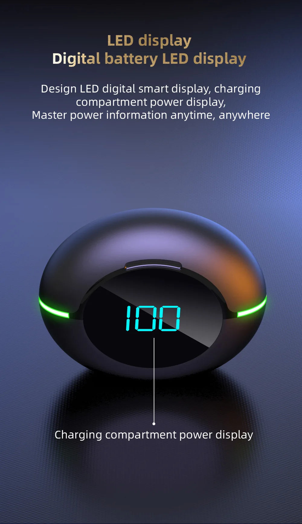 #Y80 New Bluetooth Earphones Tws Wireless Sports Running Waterproof Noise Reduction Gaming Esports Mobile Digital Display