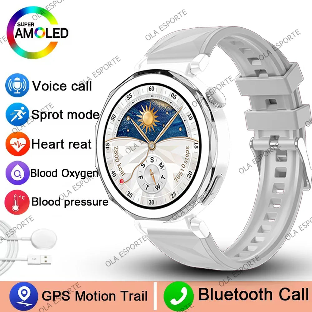 2025 New IP68 Waterproof Smart Watch AMOLED Screen Bluetooth Call All-day Heart Rate Monitoring Health Smartwatch For Men Women.