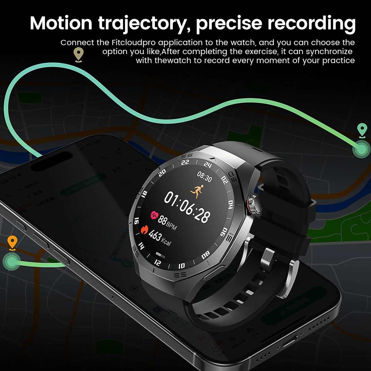 Waterproof Smartwatch 2025 | GPS, AMOLED Display & Health Monitor