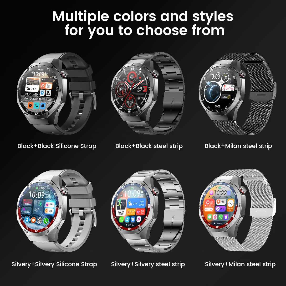Waterproof Smartwatch 2025 | GPS, AMOLED Display & Health Monitor