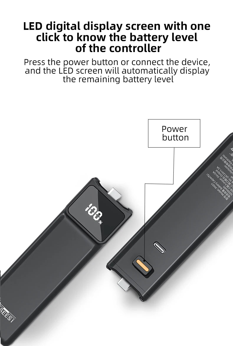 5000mAh Charging Hand Grip for DJI Osmo Pocket 3 with Mini Bracket