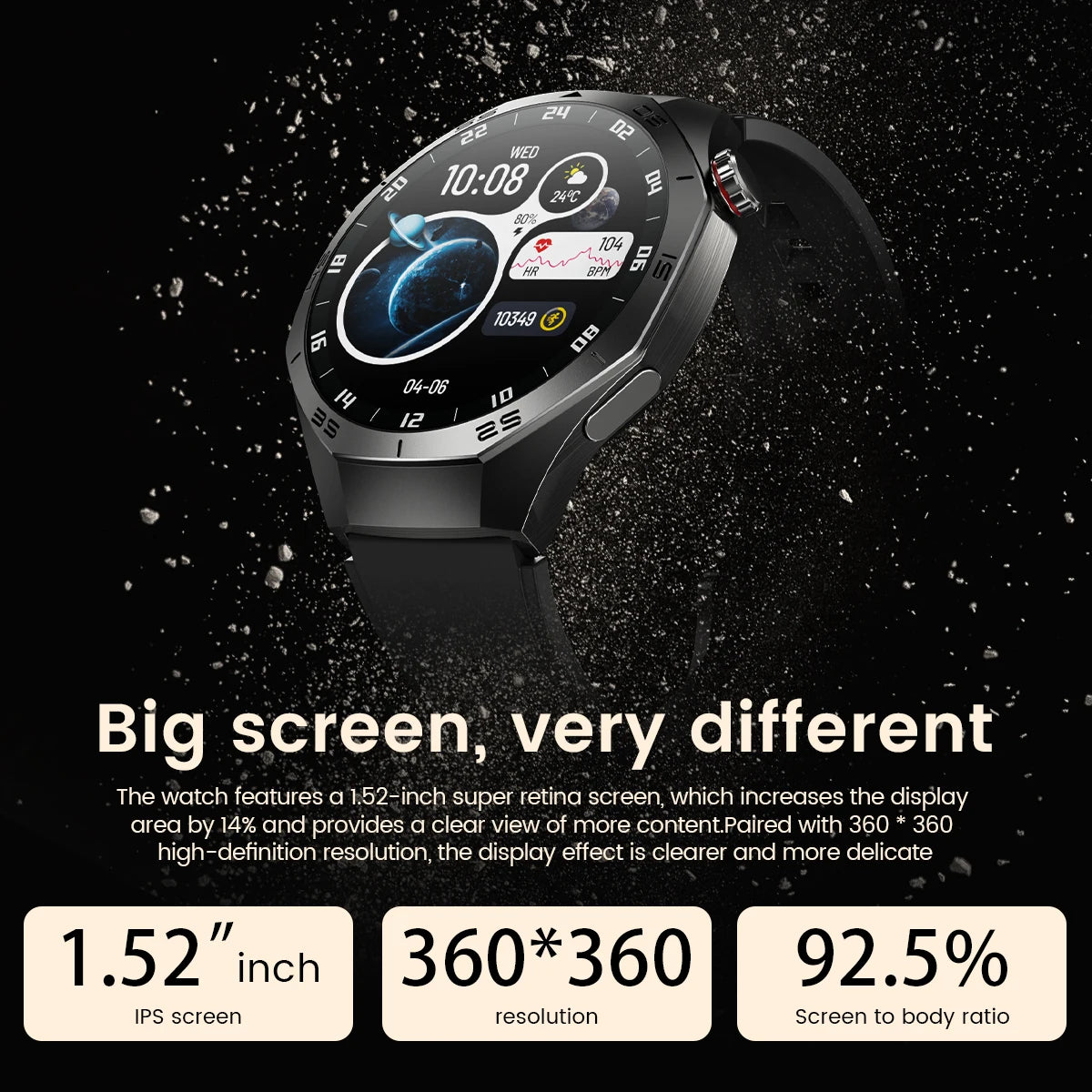 Waterproof Smartwatch 2025 | GPS, AMOLED Display & Health Monitor