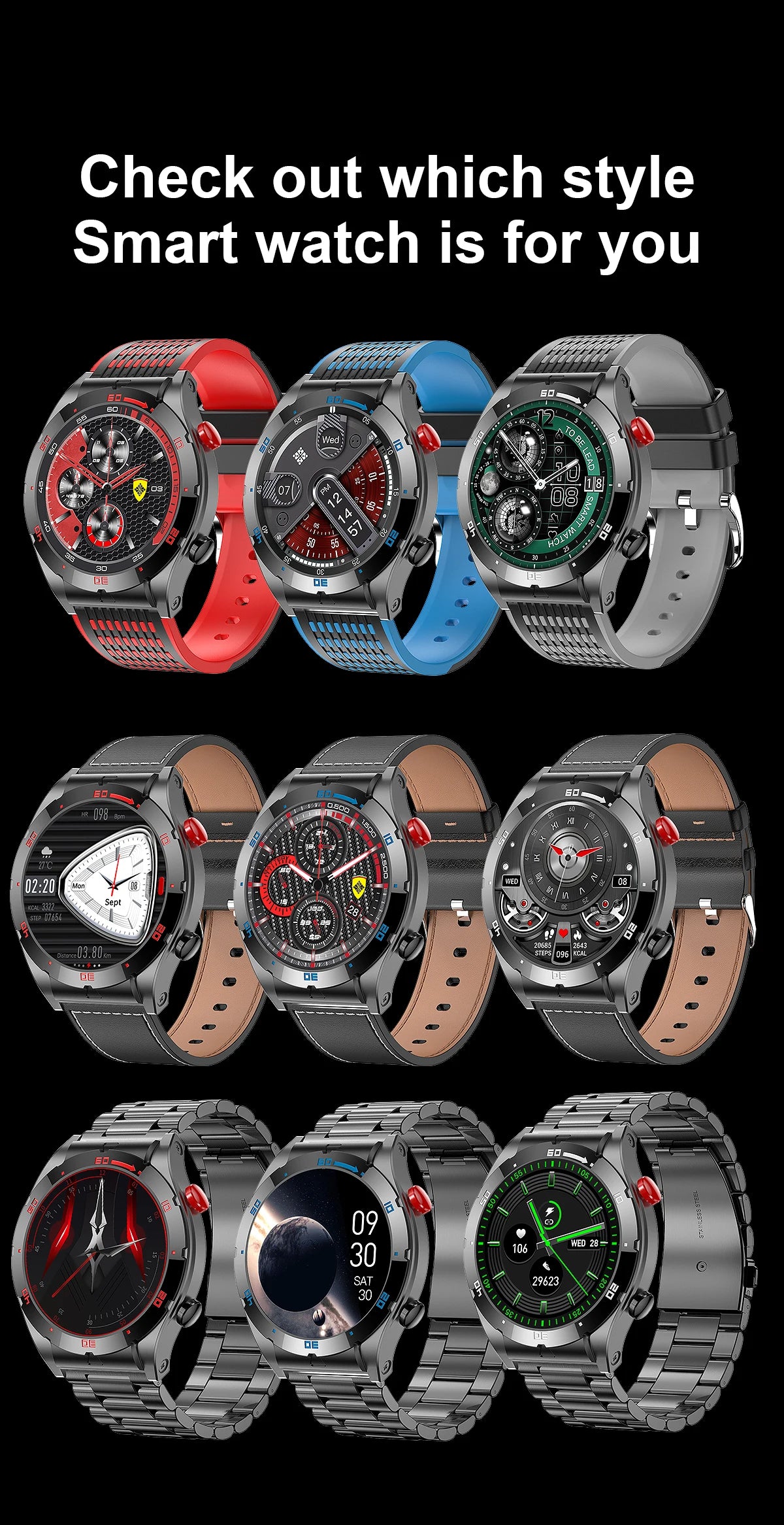 2025 GEJIAN AMOLED Smartwatch | NFC, GPS & Health Tracking