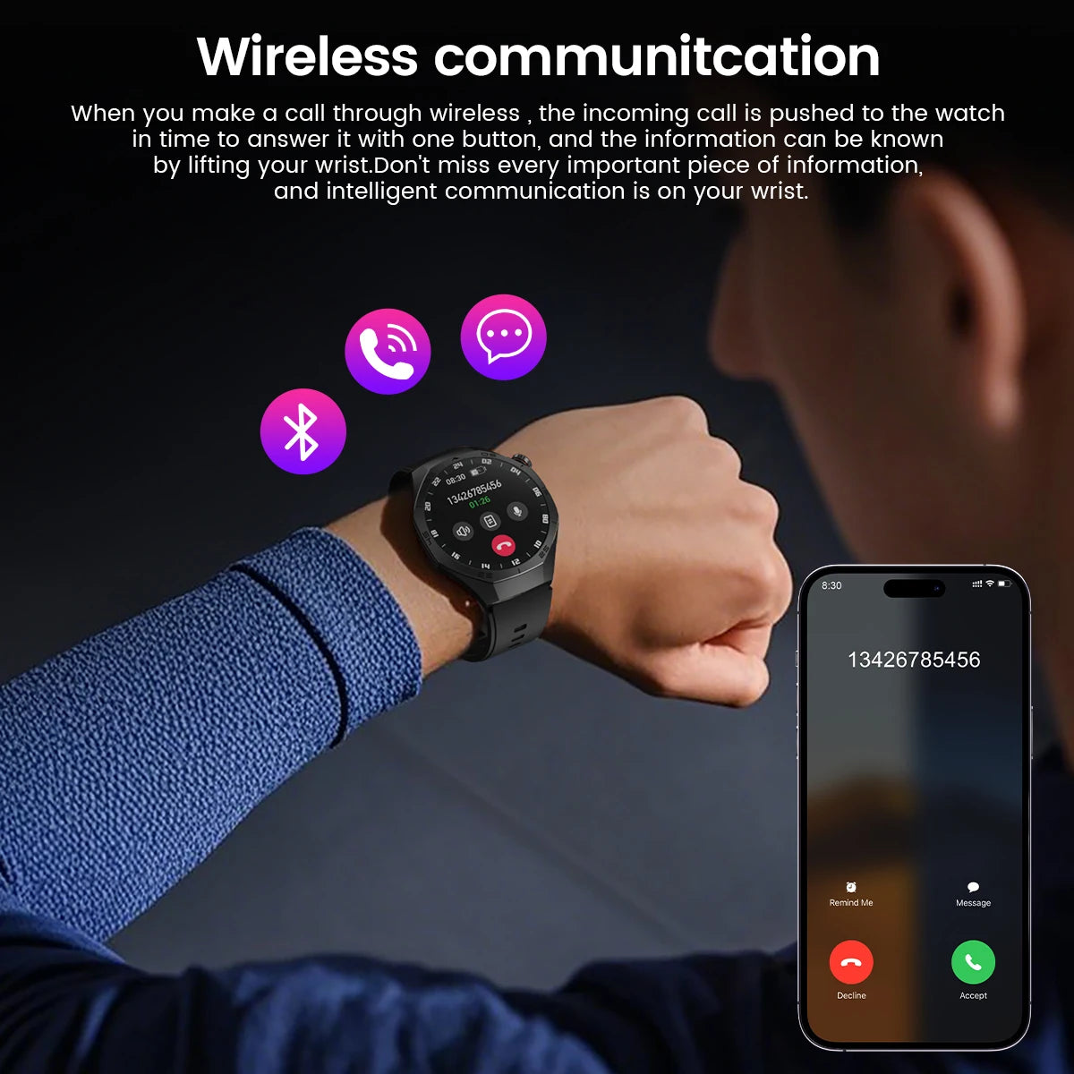 Waterproof Smartwatch 2025 | GPS, AMOLED Display & Health Monitor