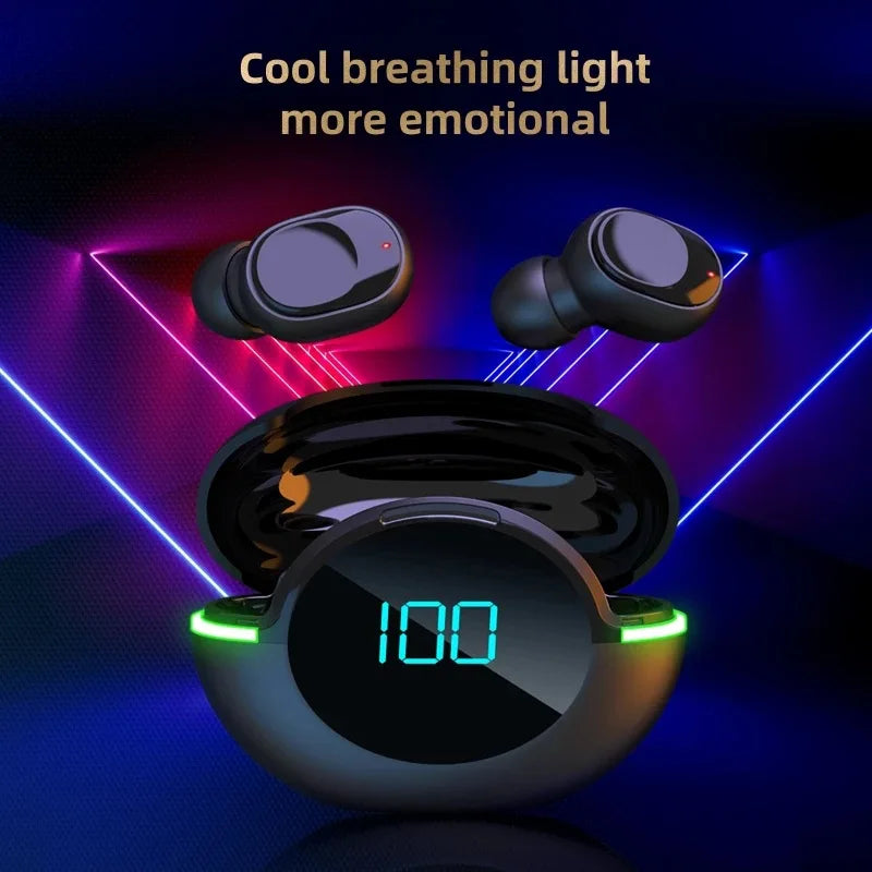 #Y80 New Bluetooth Earphones Tws Wireless Sports Running Waterproof Noise Reduction Gaming Esports Mobile Digital Display