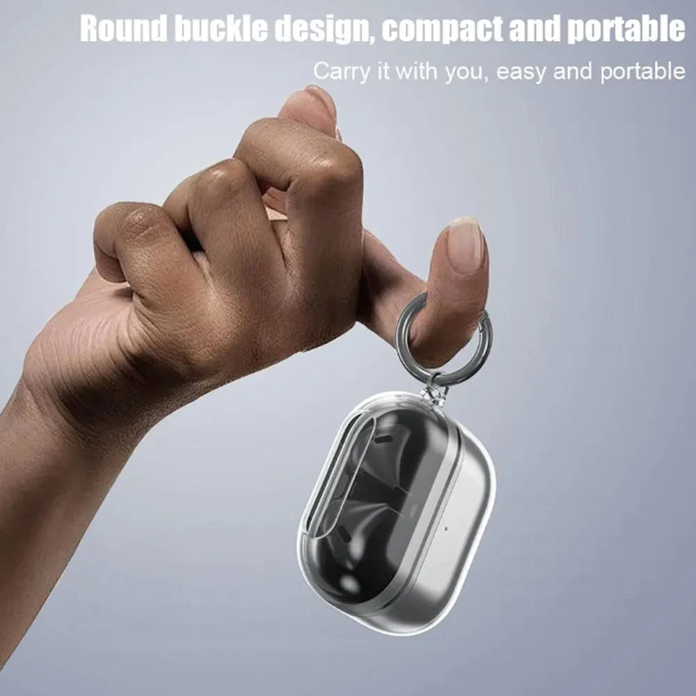 Galaxy Buds 3 / 3 Pro Case | Transparent TPU Cover with Keychain