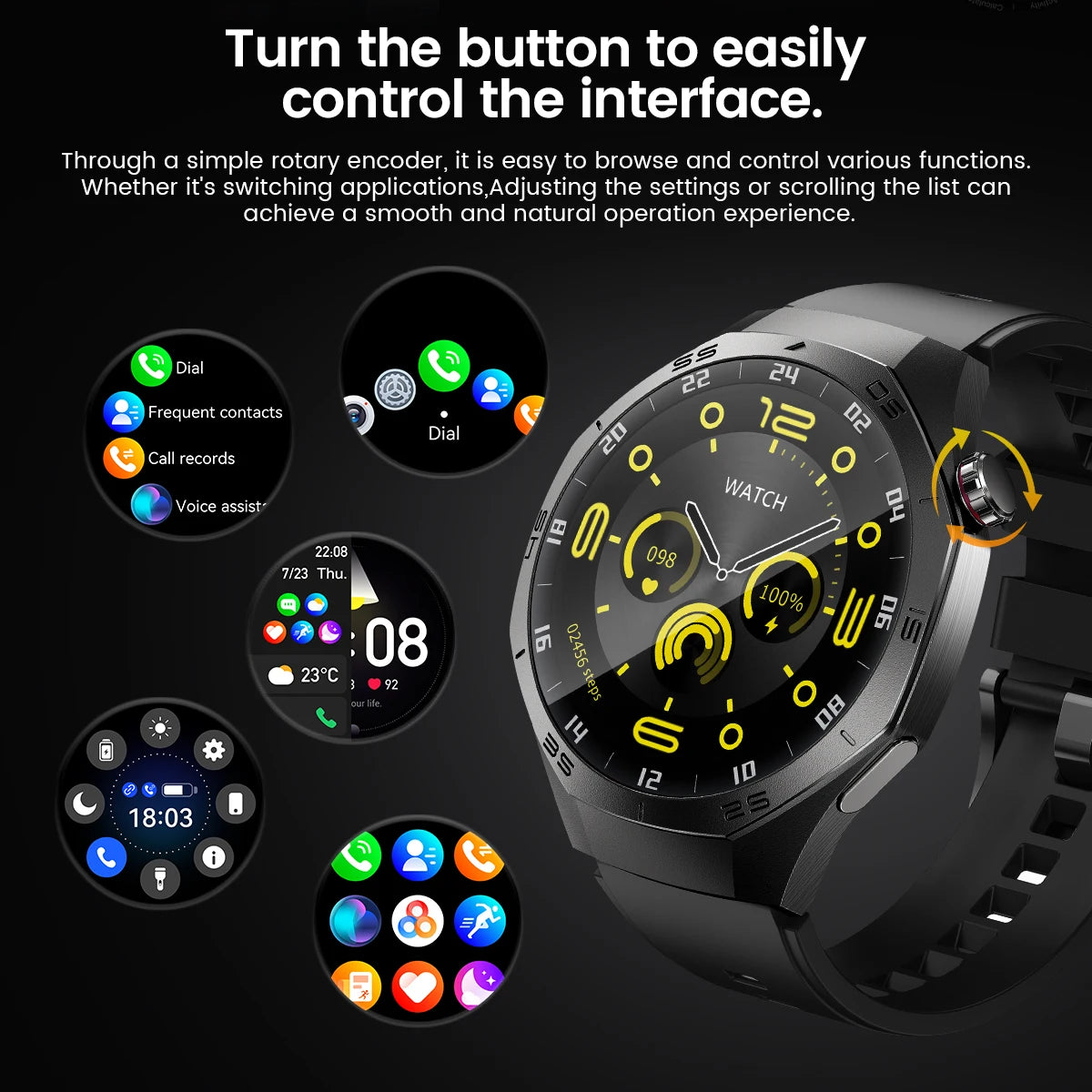 Waterproof Smartwatch 2025 | GPS, AMOLED Display & Health Monitor