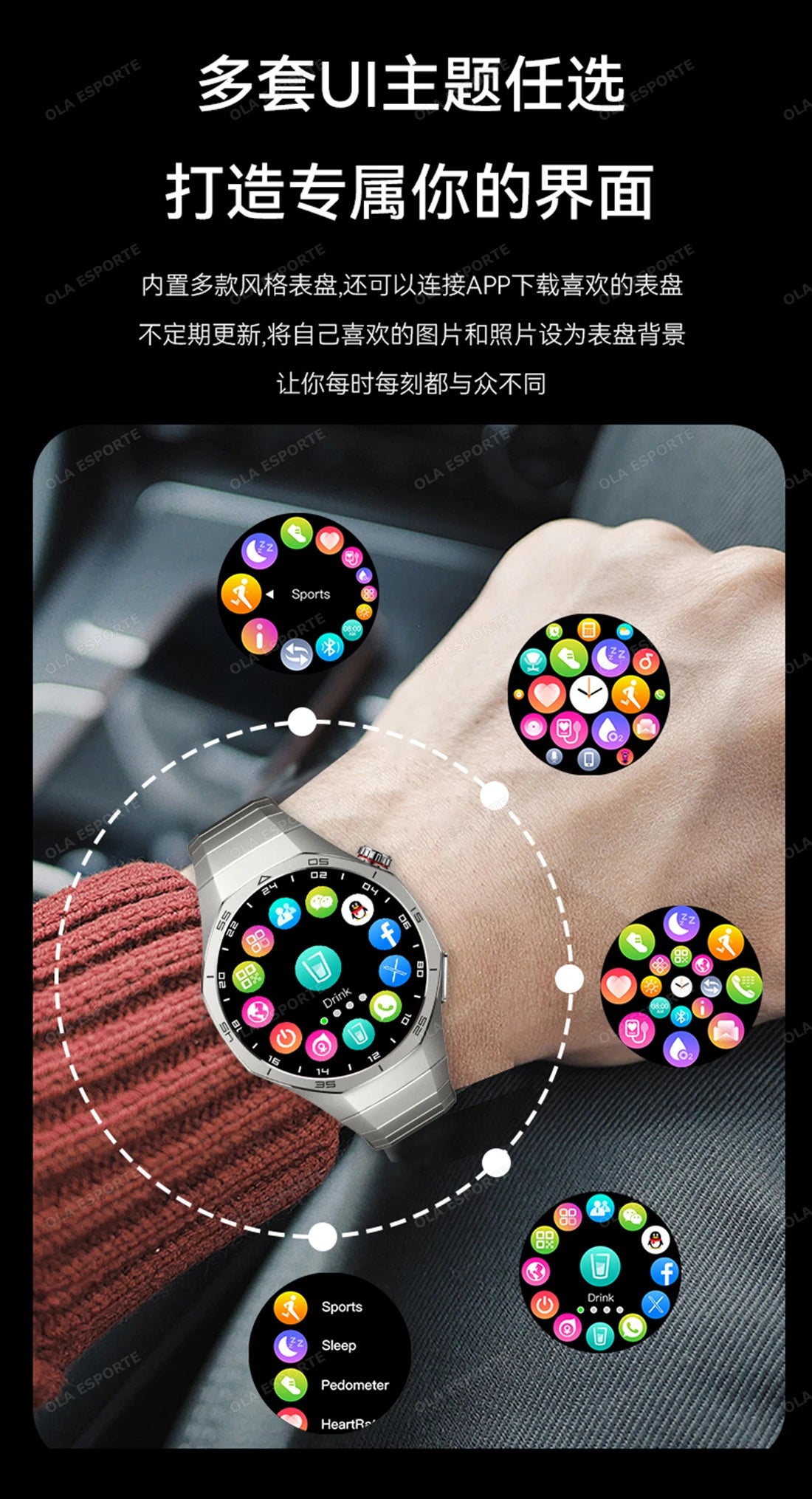2025 New IP68 Waterproof Smart Watch AMOLED Screen Bluetooth Call All-day Heart Rate Monitoring Health Smartwatch For Men Women.