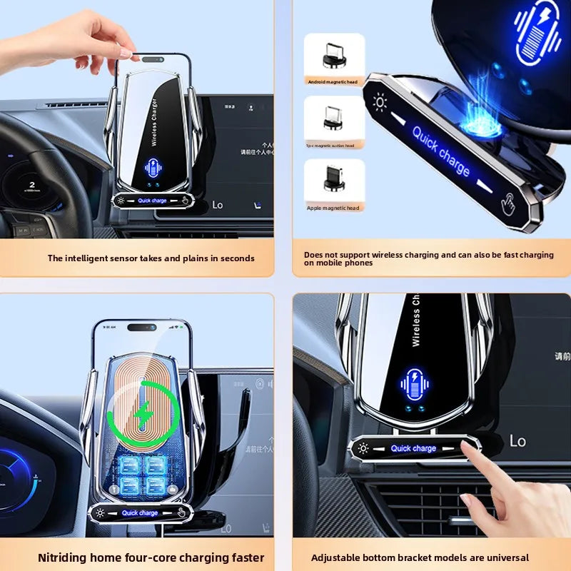 Smart Wireless Car Charger – Automatic Clamping Holder