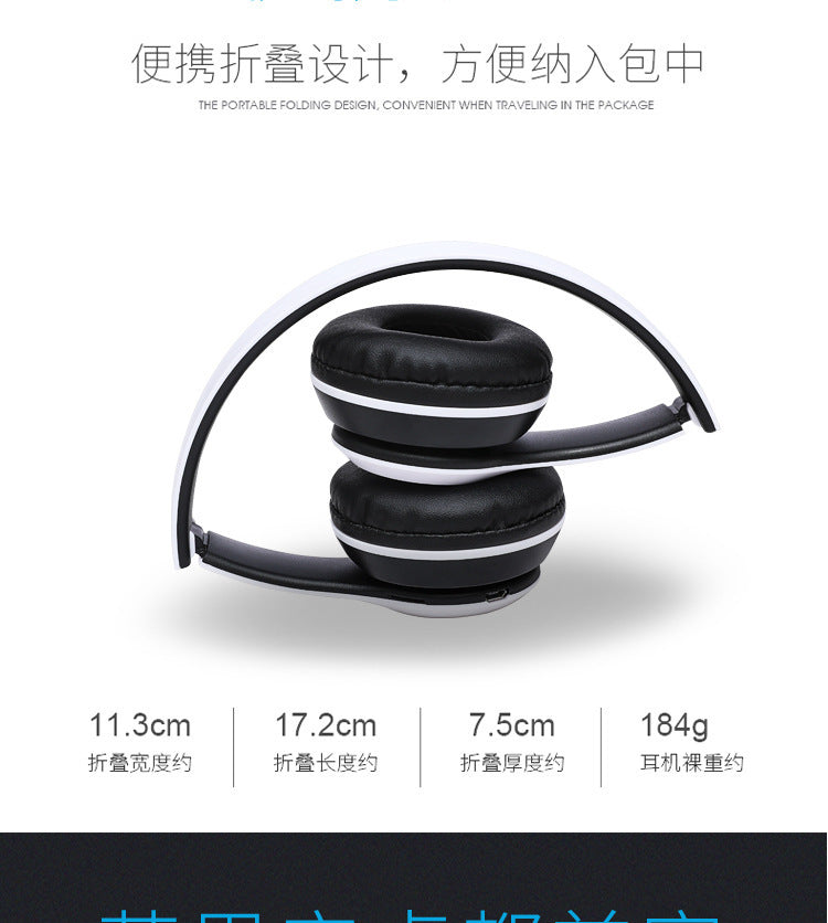 P47 Foldable Bluetooth Headset | Wireless Stereo for iPhone & Android