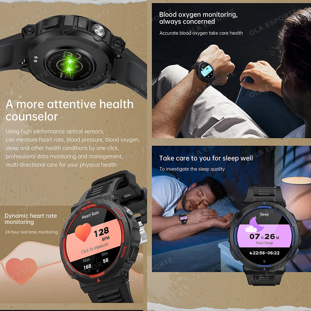 Swimming Smartwatch | 30M Waterproof, Flashlight & Fitness Tracker