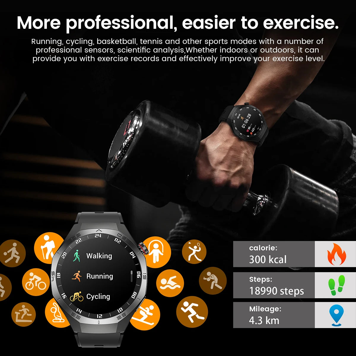 Waterproof Smartwatch 2025 | GPS, AMOLED Display & Health Monitor