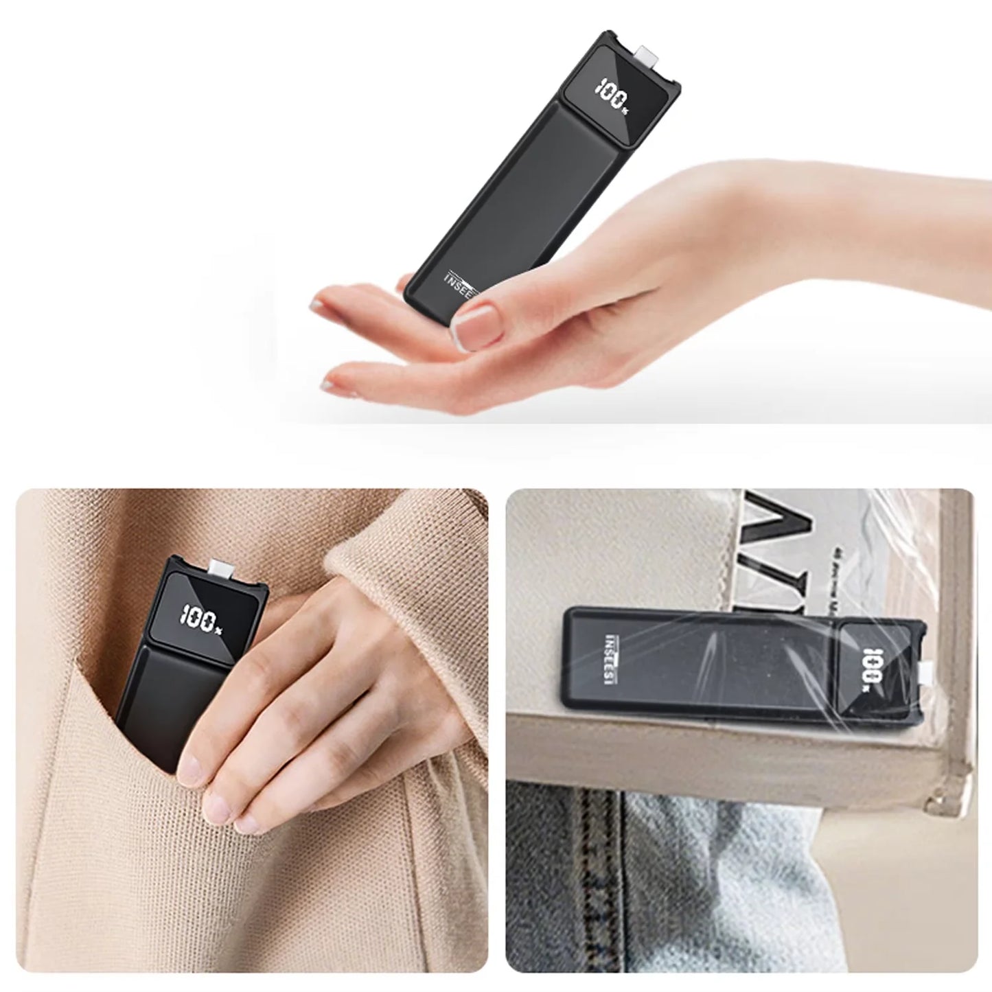 5000mAh Charging Hand Grip for DJI Osmo Pocket 3 with Mini Bracket