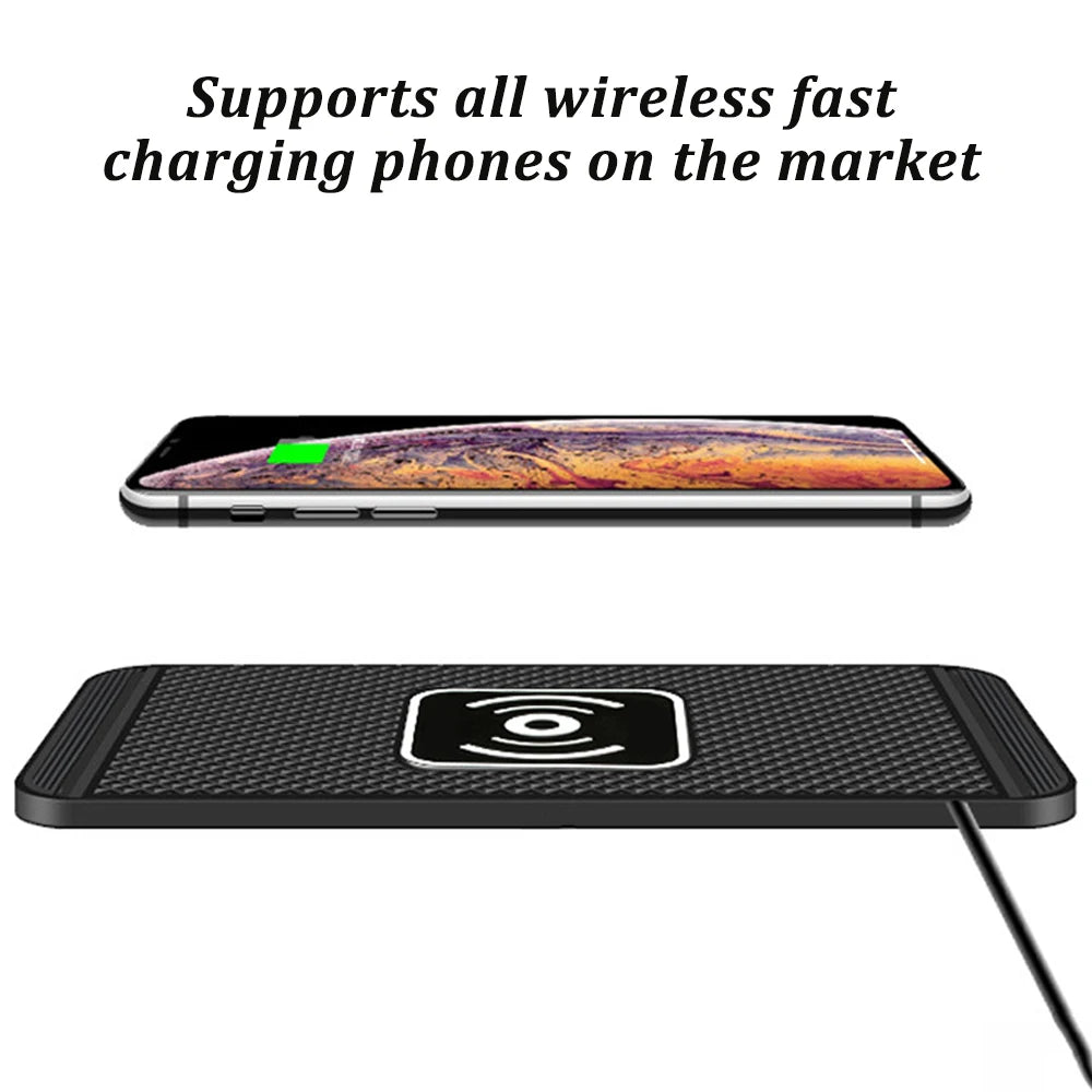 15W Smart Wireless Charger – Auto-Sensing Fast Charge for Android & Huawei