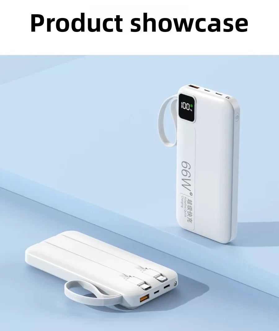 Fast Charging 66W Portable Power Bank – Compact & Powerful