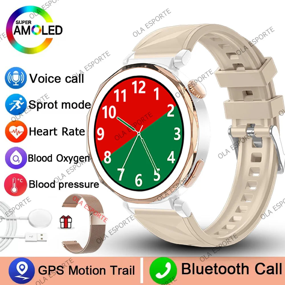 2025 New IP68 Waterproof Smart Watch AMOLED Screen Bluetooth Call All-day Heart Rate Monitoring Health Smartwatch For Men Women.