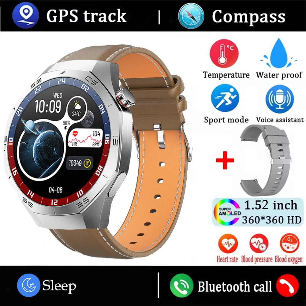 Waterproof Smartwatch 2025 | GPS, AMOLED Display & Health Monitor