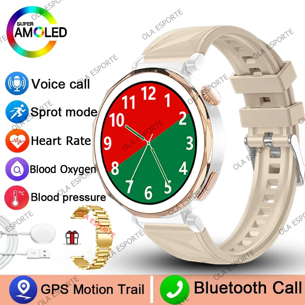 2025 New IP68 Waterproof Smart Watch AMOLED Screen Bluetooth Call All-day Heart Rate Monitoring Health Smartwatch For Men Women.