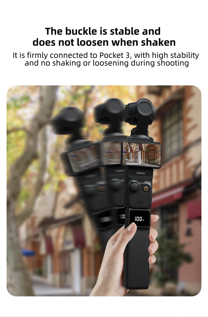 5000mAh Charging Hand Grip for DJI Osmo Pocket 3 with Mini Bracket