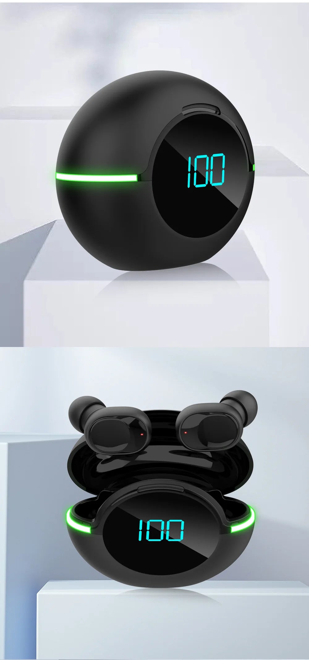 #Y80 New Bluetooth Earphones Tws Wireless Sports Running Waterproof Noise Reduction Gaming Esports Mobile Digital Display