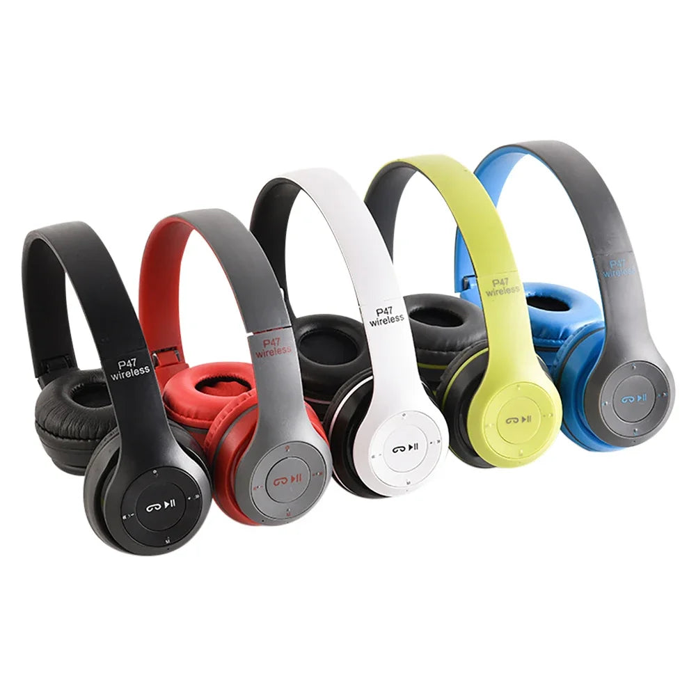 P47 Foldable Bluetooth Headphones | Wireless Stereo for iPhone & Xiaomi