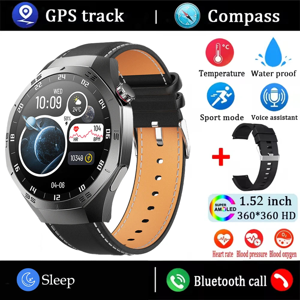 Waterproof Smartwatch 2025 | GPS, AMOLED Display & Health Monitor