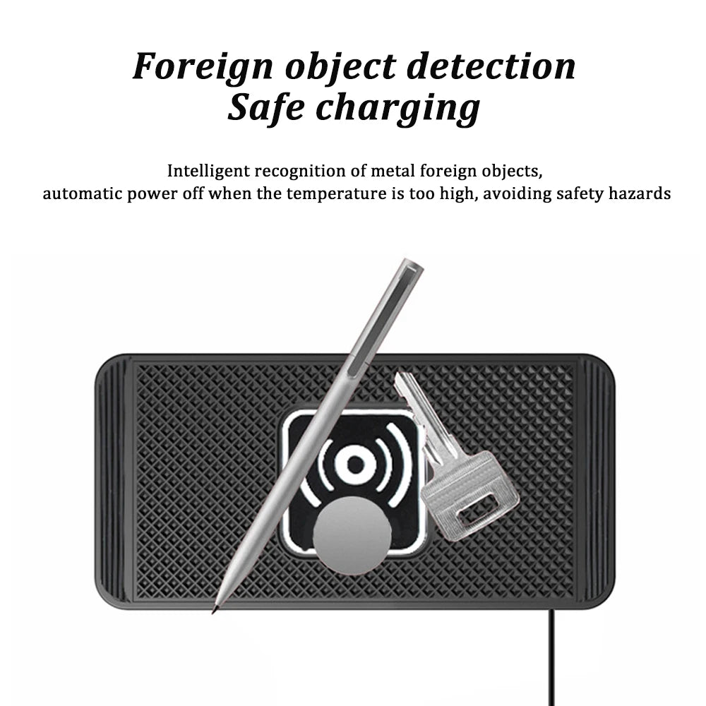 15W Smart Wireless Charger – Auto-Sensing Fast Charge for Android & Huawei
