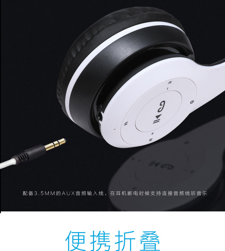 P47 Foldable Bluetooth Headset | Wireless Stereo for iPhone & Android