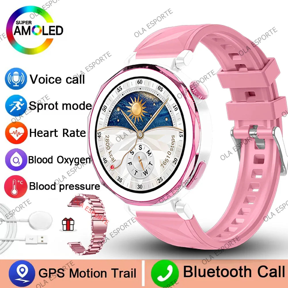 2025 New IP68 Waterproof Smart Watch AMOLED Screen Bluetooth Call All-day Heart Rate Monitoring Health Smartwatch For Men Women.