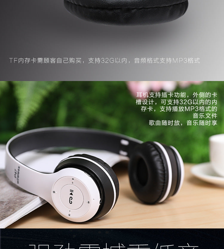 P47 Foldable Bluetooth Headset | Wireless Stereo for iPhone & Android