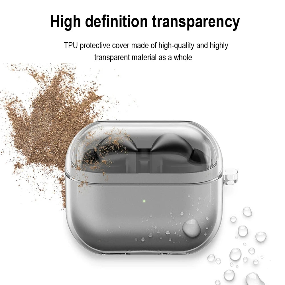 Galaxy Buds 3 / 3 Pro Case | Transparent TPU Cover with Keychain