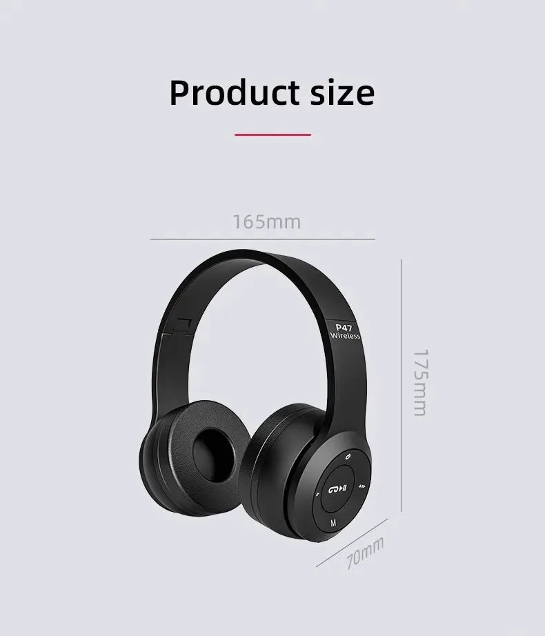P47 Bluetooth Headset | Wireless, Noise Canceling for iPhone & Samsung