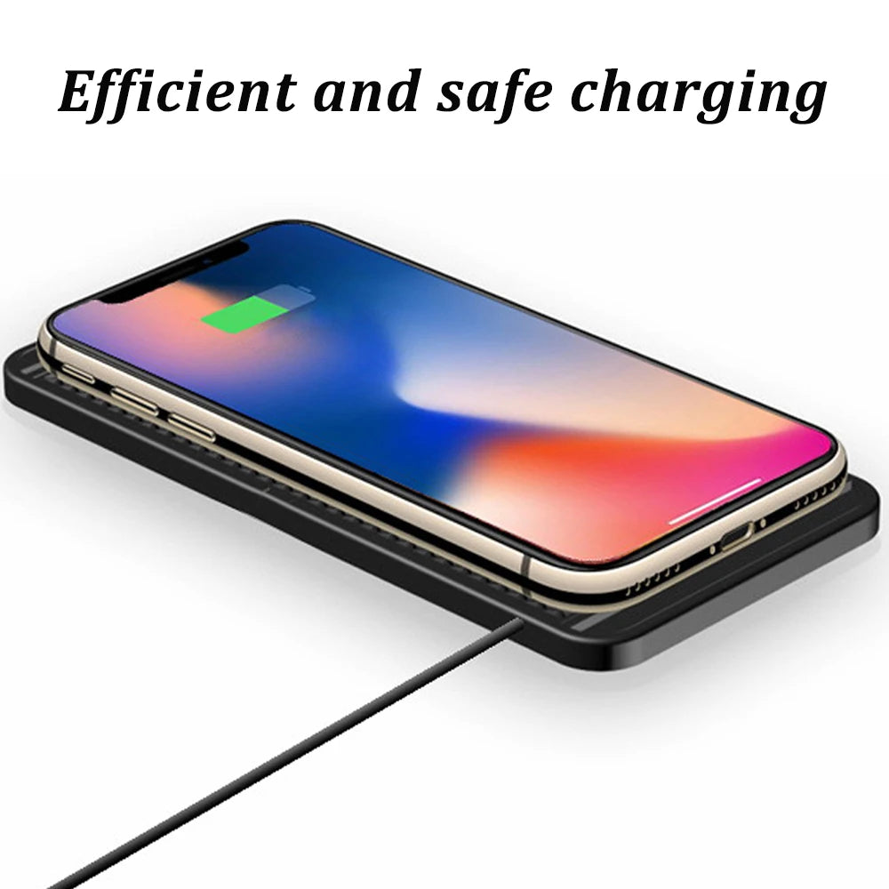 15W Smart Wireless Charger – Auto-Sensing Fast Charge for Android & Huawei