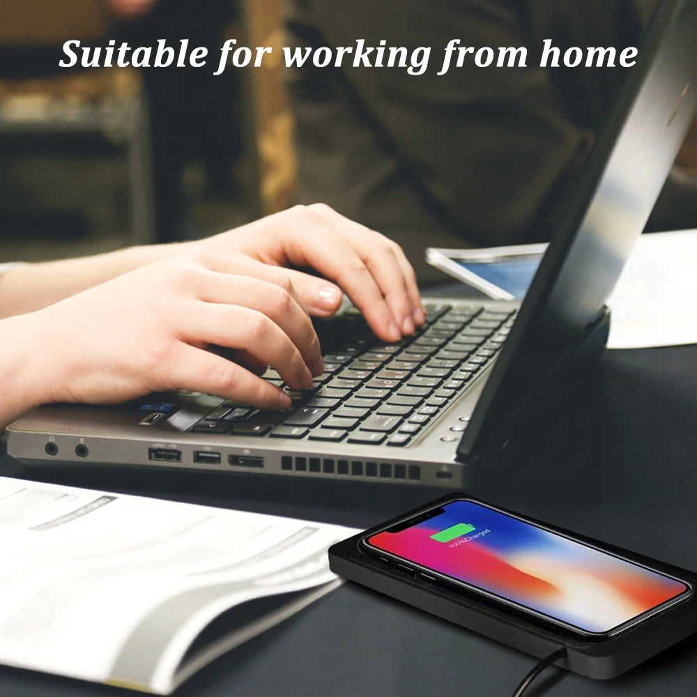 15W Smart Wireless Charger – Auto-Sensing Fast Charge for Android & Huawei