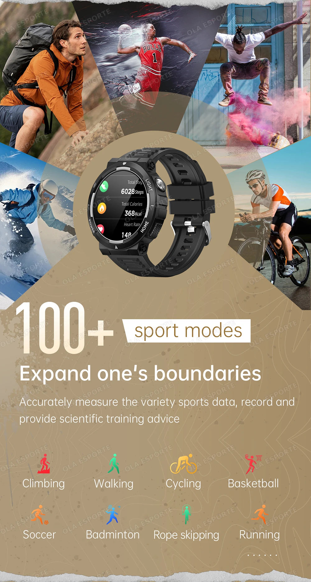 Swimming Smartwatch | 30M Waterproof, Flashlight & Fitness Tracker