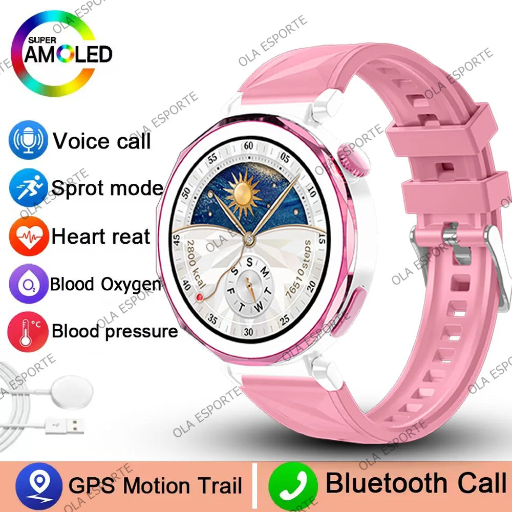 2025 New IP68 Waterproof Smart Watch AMOLED Screen Bluetooth Call All-day Heart Rate Monitoring Health Smartwatch For Men Women.