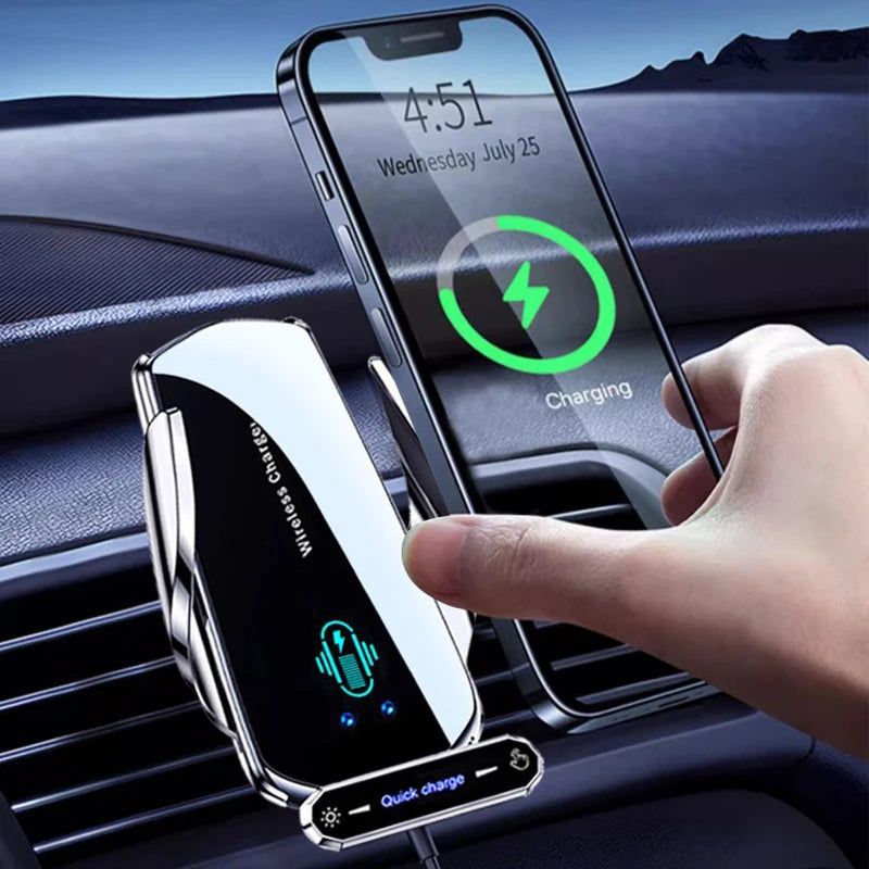 Smart Wireless Car Charger – Automatic Clamping Holder