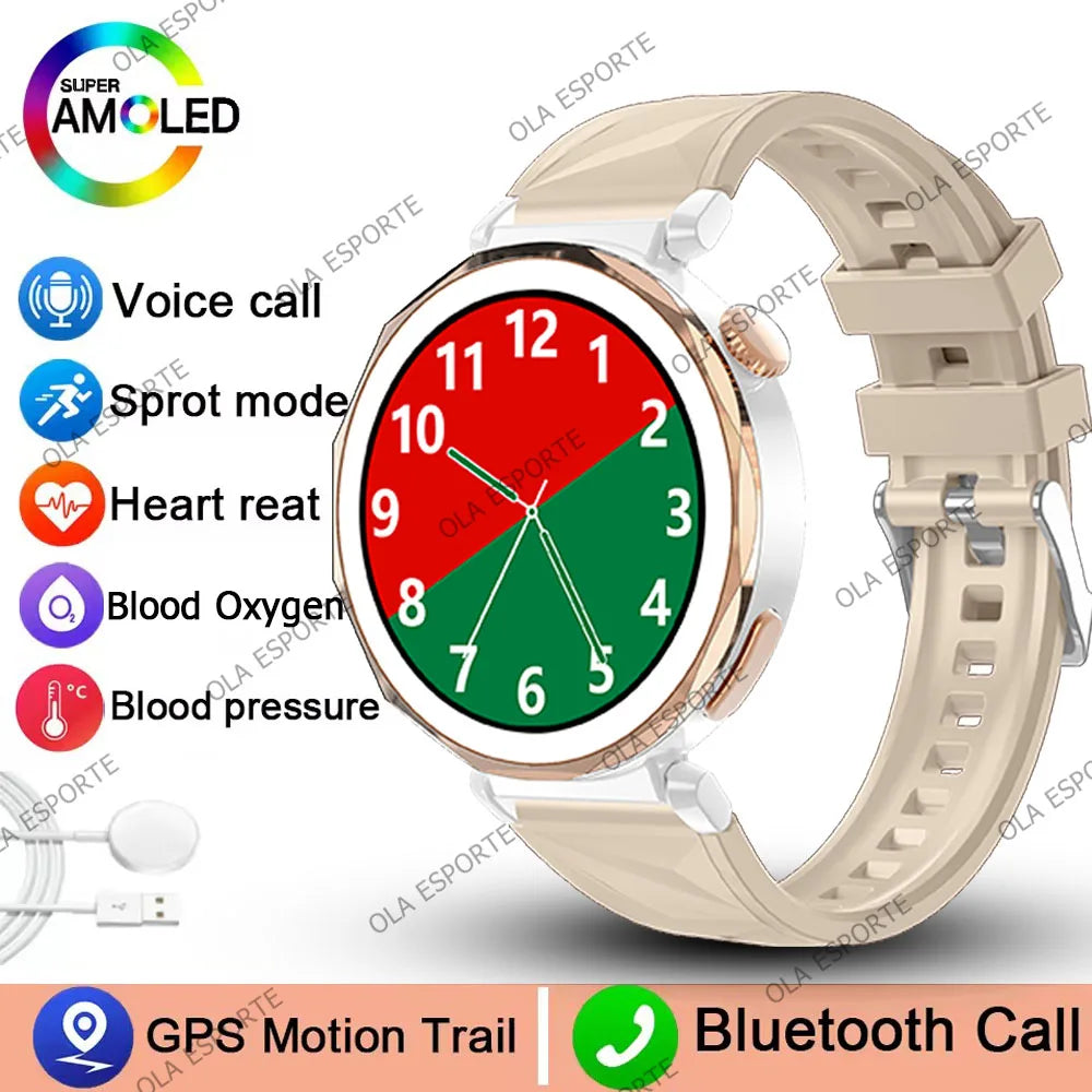 2025 New IP68 Waterproof Smart Watch AMOLED Screen Bluetooth Call All-day Heart Rate Monitoring Health Smartwatch For Men Women.