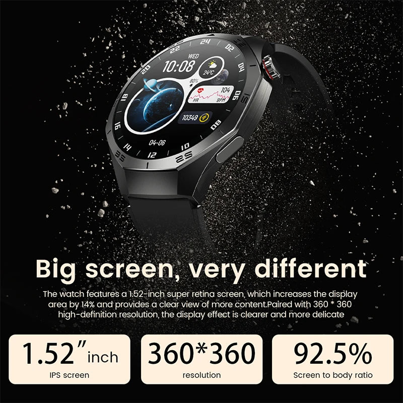 Waterproof Smartwatch 2025 | GPS, AMOLED Display & Health Monitor
