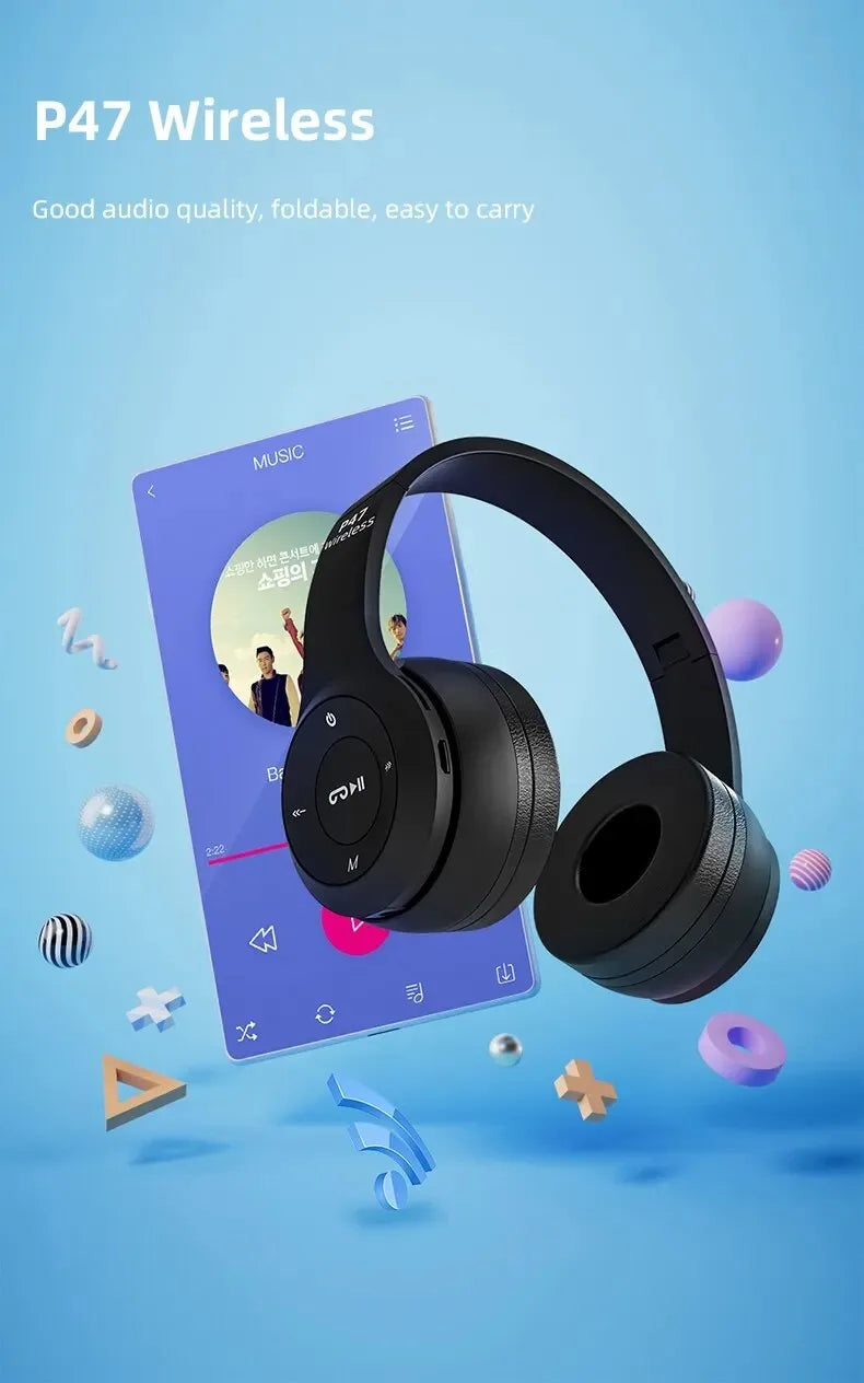 P47 Bluetooth Headset | Wireless, Noise Canceling for iPhone & Samsung