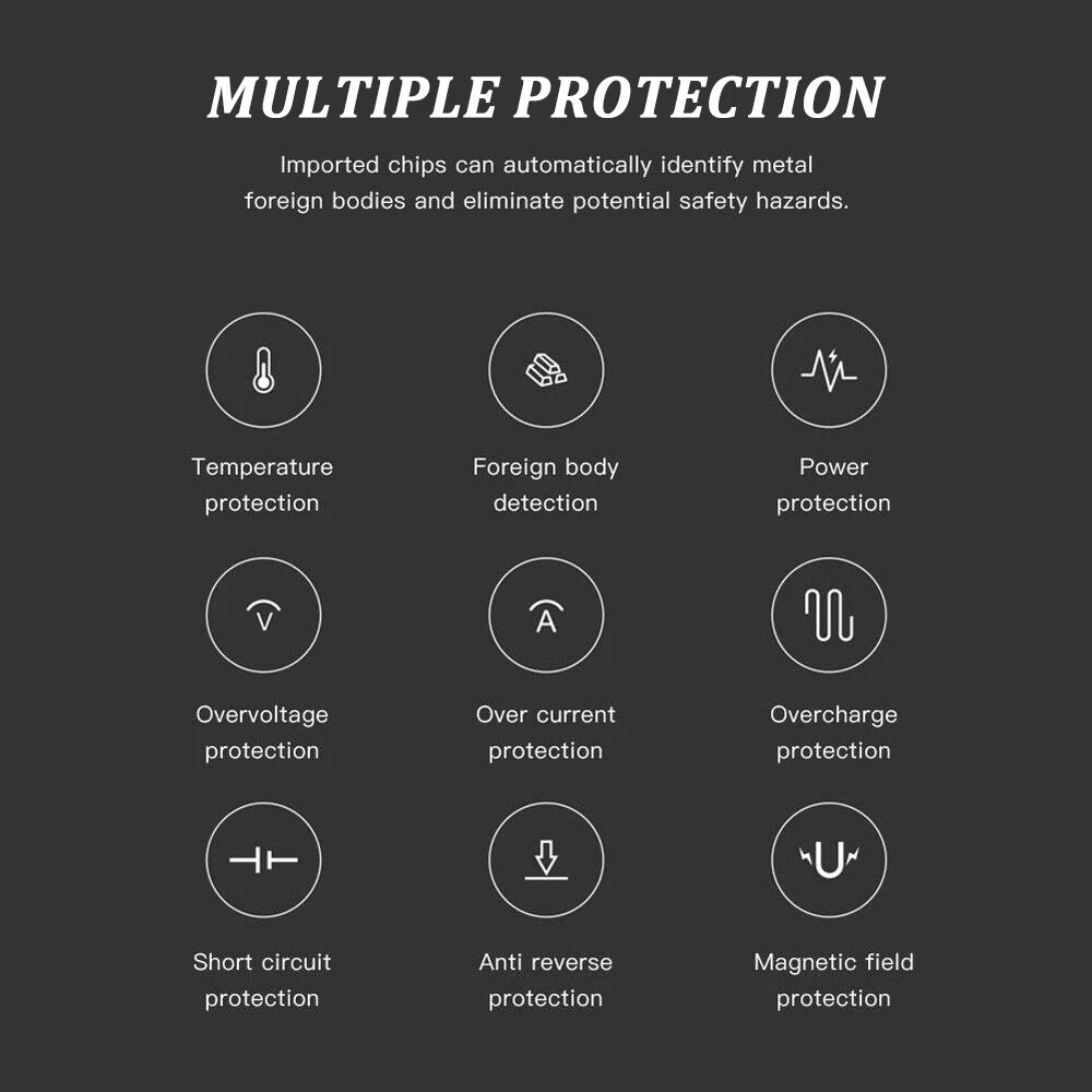 15W Smart Wireless Charger – Auto-Sensing Fast Charge for Android & Huawei