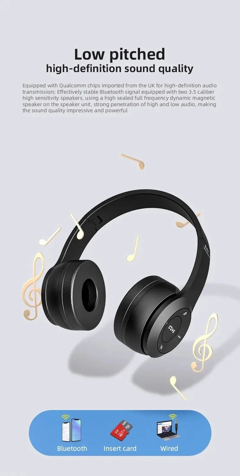 P47 Bluetooth Headset | Wireless, Noise Canceling for iPhone & Samsung