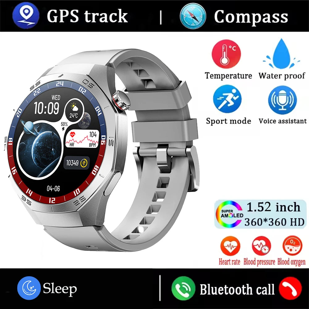 Waterproof Smartwatch 2025 | GPS, AMOLED Display & Health Monitor