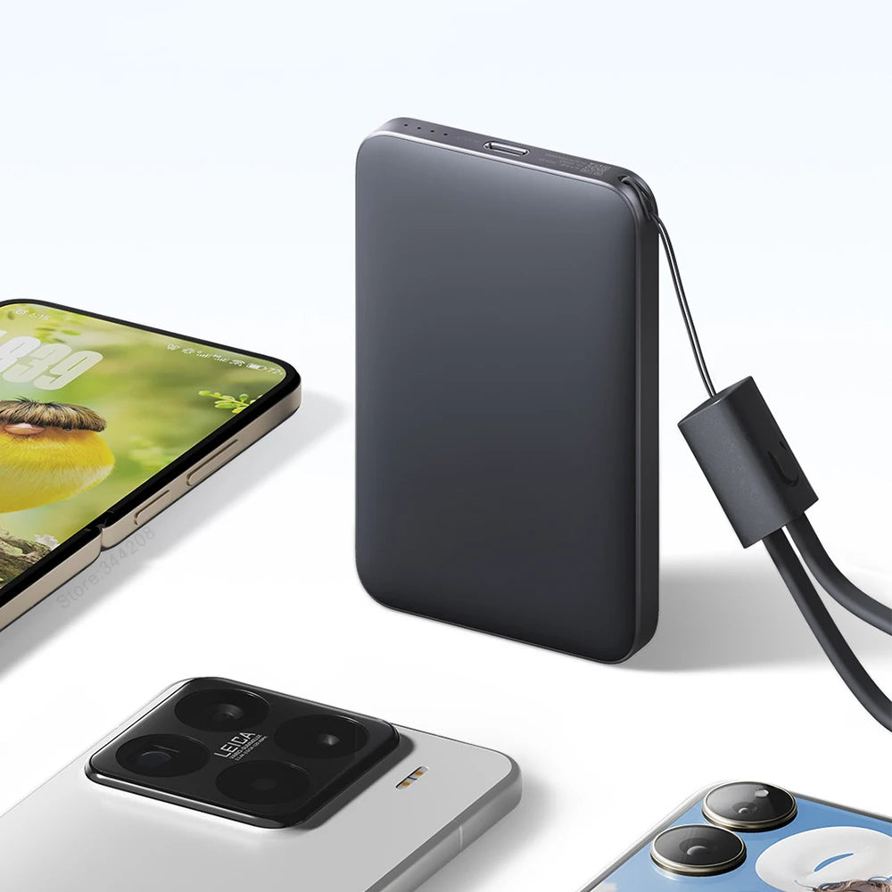 Xiaomi Slim 5000mAh Power Bank – Quick Charge with Temp Control