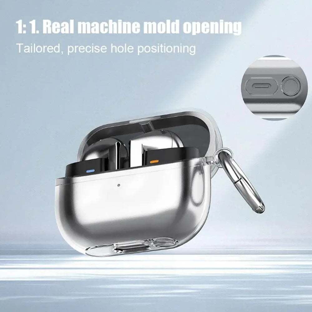 Galaxy Buds 3 / 3 Pro Case | Transparent TPU Cover with Keychain